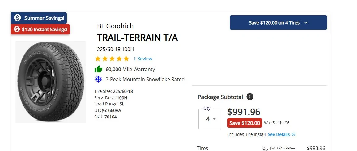 Ford Maverick Does BF Goodrich A/T 225/60/18" Fit Maverick 2022? link in description 1751141805010-4f