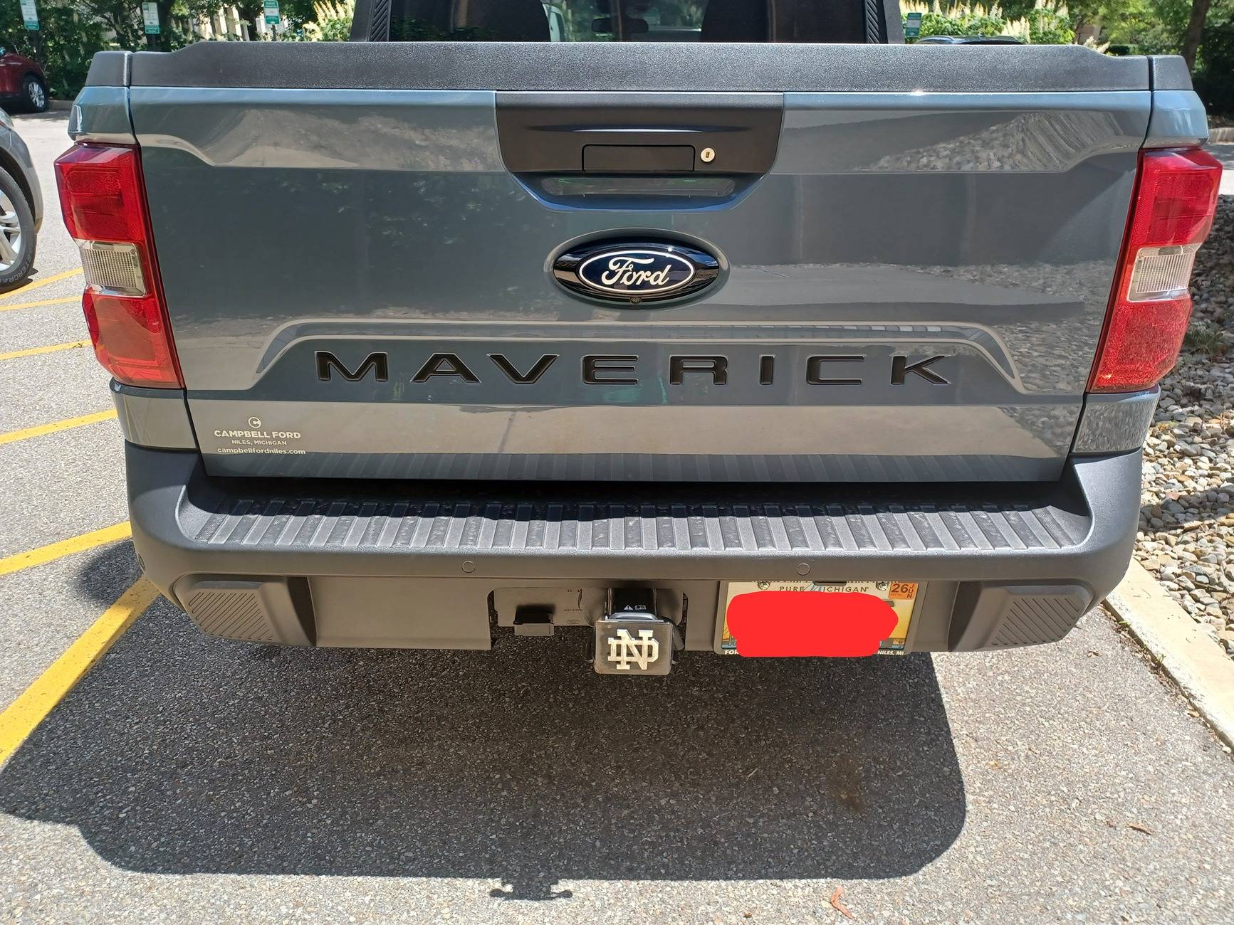 Ford Maverick Let's See Your Trailer Hitch Cover 20250701_133323-EDIT