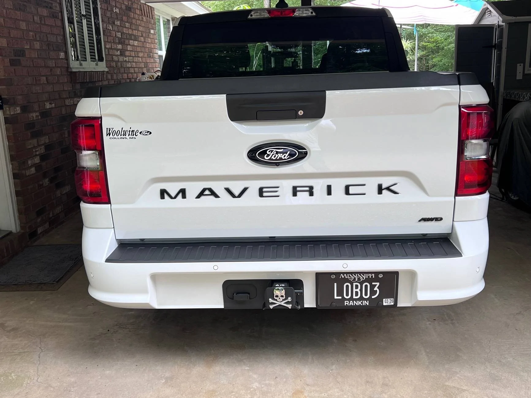 Ford Maverick Let's See Your Trailer Hitch Cover IMG_1337