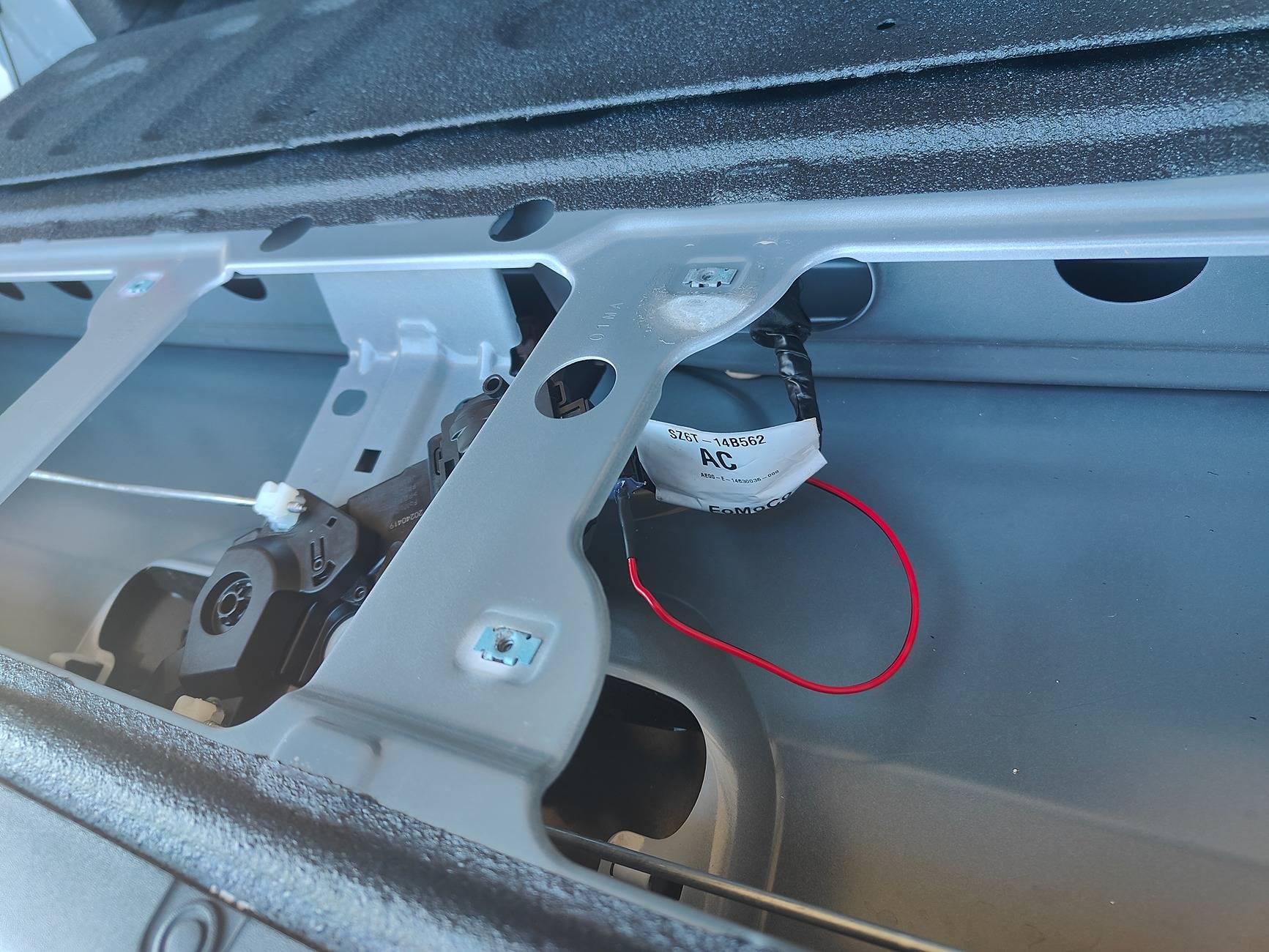 Ford Maverick Small 4th July project.... Installed Power Tailgate Lock for 2025 XL. IMG20250704145201