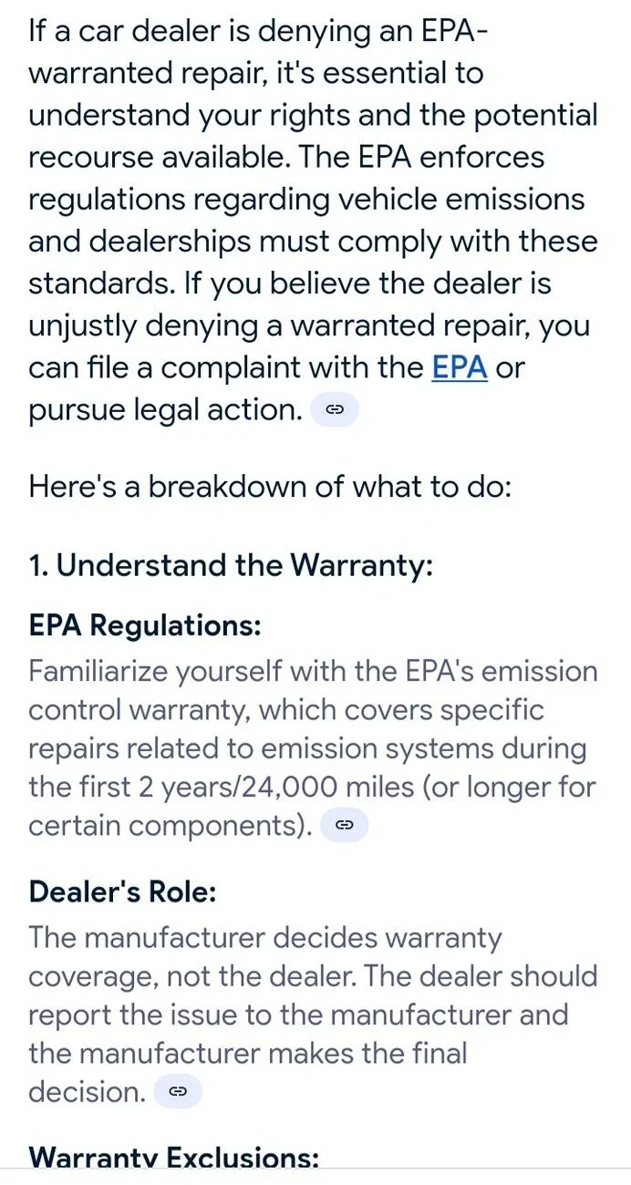 Ford Maverick Federal emissions warranty issue * updated 20250707_100738