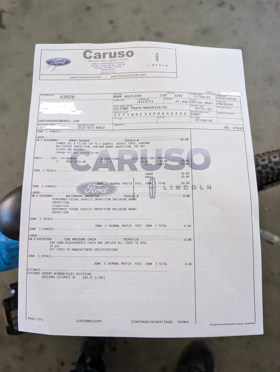 Ford Maverick A quick note on oil change of 2.5L Hybrid PXL_20250708_174432575~2