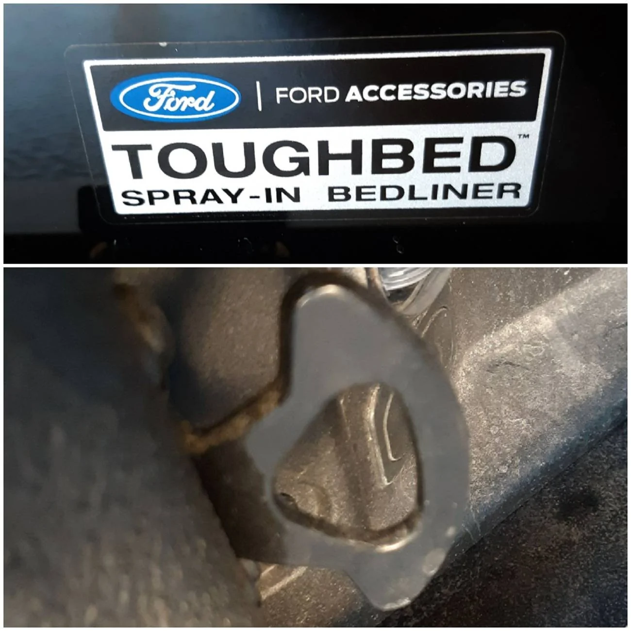 Ford Maverick Should the spray in bedliner cover everything such as the tie downs and D rings? 20250709_074915