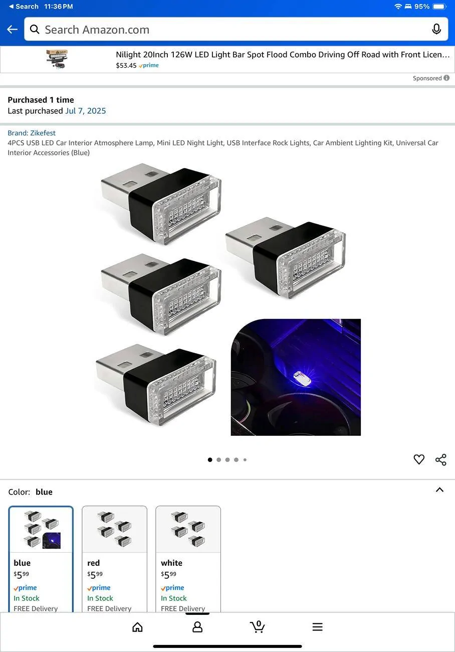 Ford Maverick Easy solution for center console ambient light IMG_0496