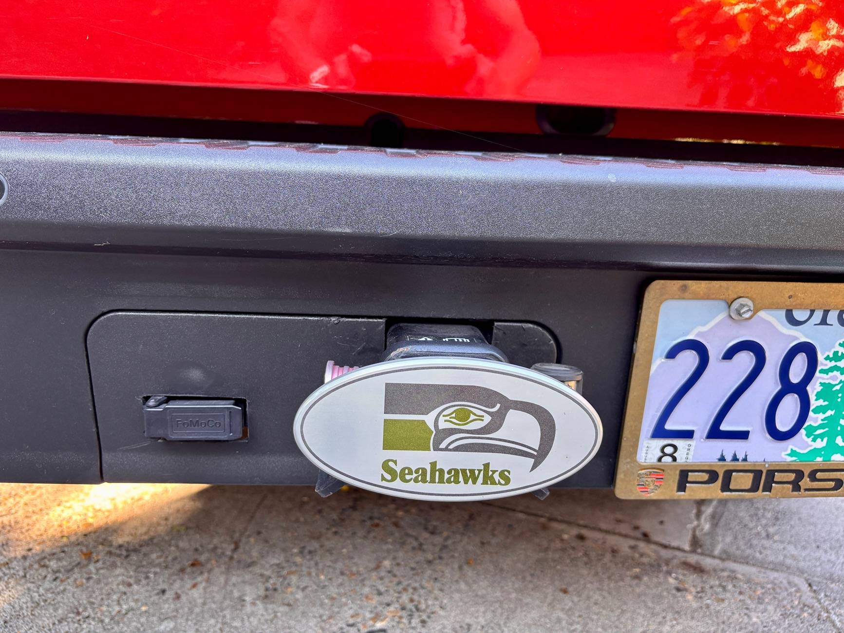 Ford Maverick Let's See Your Trailer Hitch Cover IMG_4575