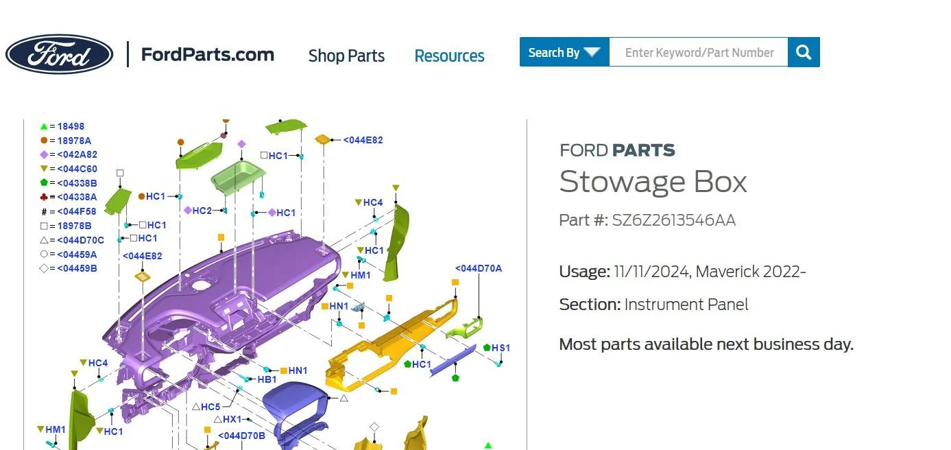 Ford Maverick WTH Ford Parts? 2025 lariat Screenshot 2025-07-11 155420