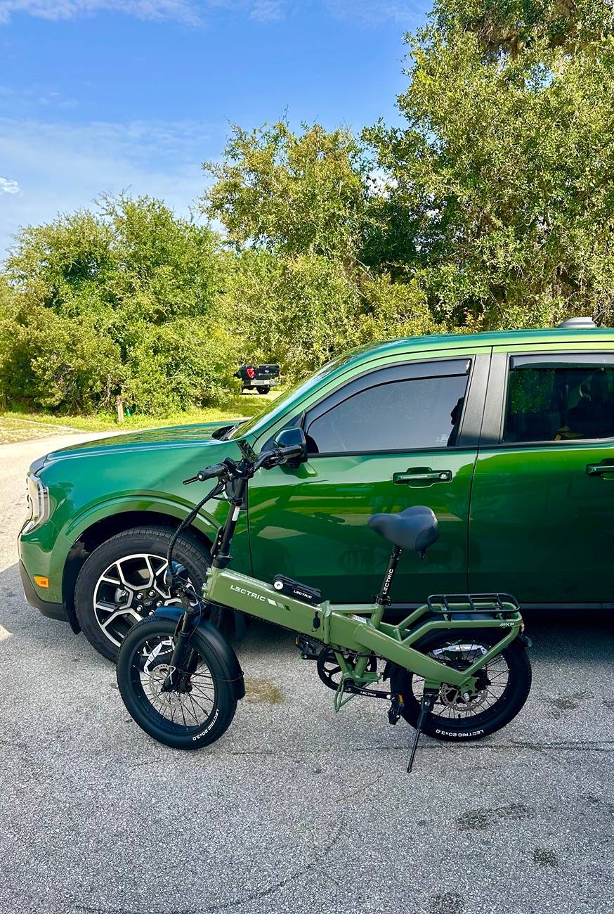 Ford Maverick EBike in bed with tailgate closed 24 XLT IMG_5472