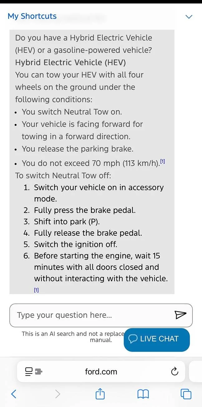 Ford Maverick Can the new 2025 Hybrid AWD be flat towed? IMG_8642