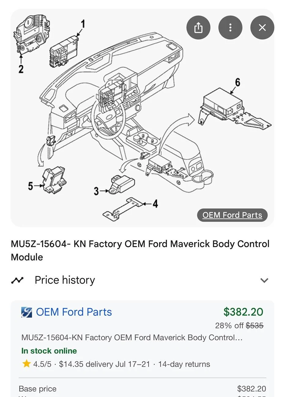 Ford Maverick Water Leak IMG_9644