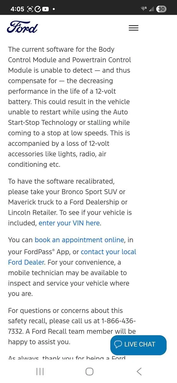 Ford Maverick Ongoing Never Ending DEAD BATTERY / DRAINED issue FORD CAN'T or WON'T FIX!!!! Screenshot_20250714_160558_Samsung Internet