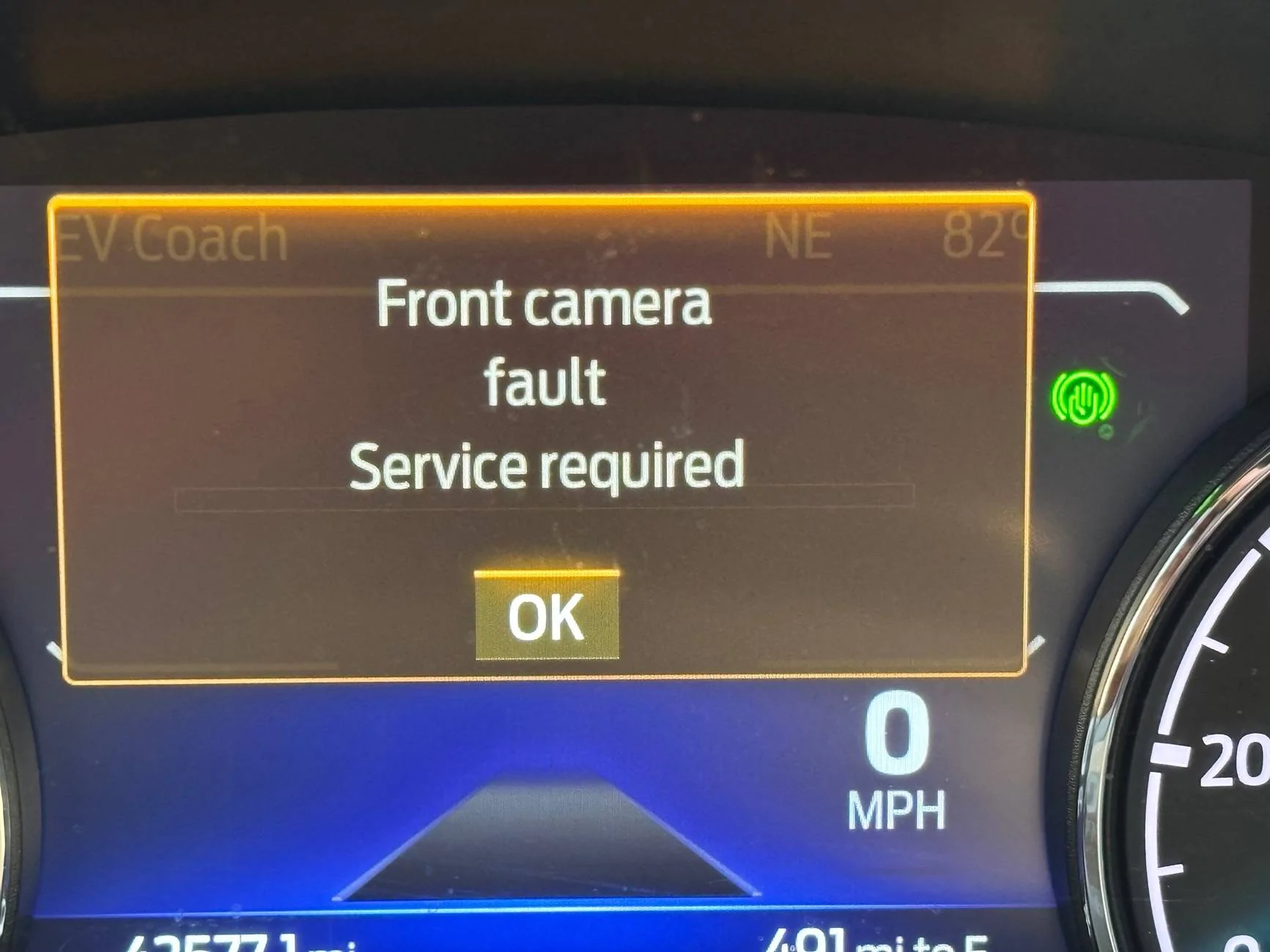 Ford Maverick Front Camera Fault message IMG_4864
