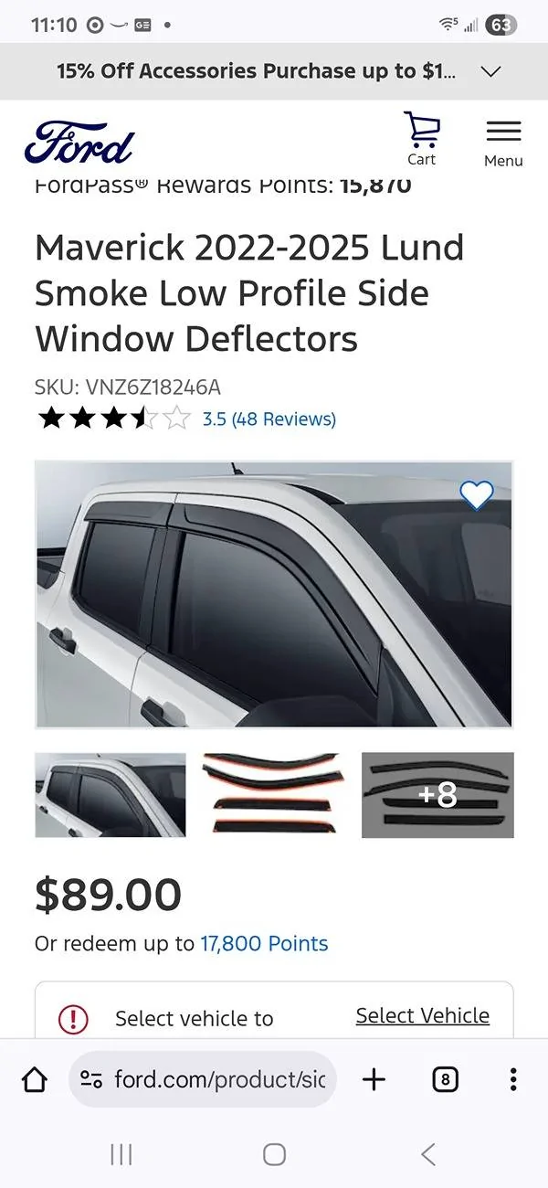 Ford Maverick Installed door sill kit and Weathertech window deflectors Screenshot_20250713_111008_Chrom