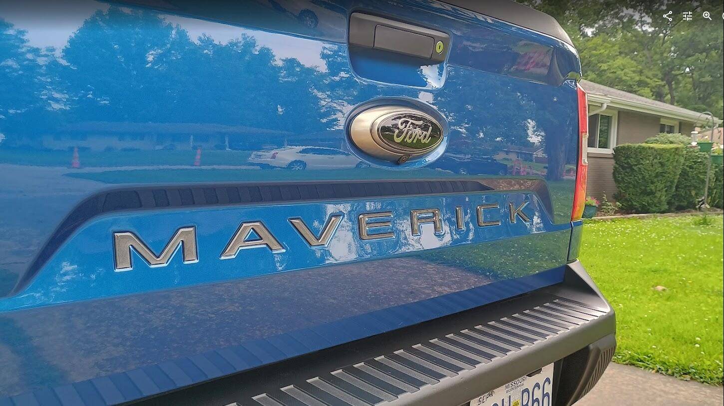 Ford Maverick "TufSkinz" tailgate letter inserts installed 1752779344153-q4