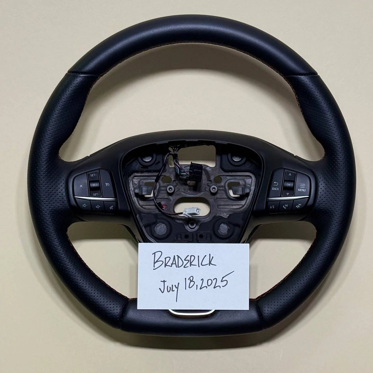 Ford Maverick Leather Steering Wheel — Red Stitching — $300 obo IMG_6269