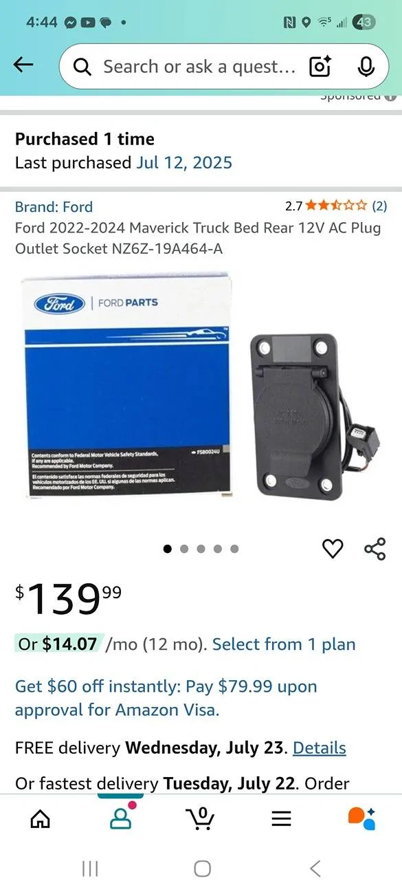 Ford Maverick 22 xl hybrid need help on installing oem ford 12v plug inbound2648067189976154628