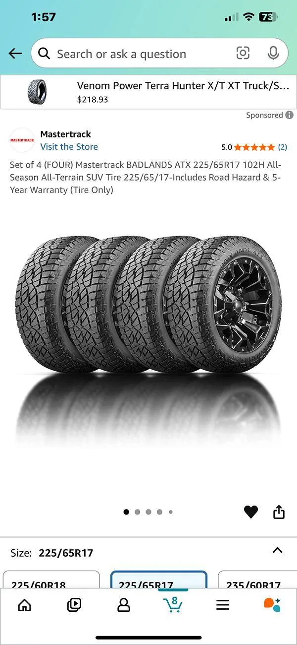 Ford Maverick Mastertrack tires - anyone purchase them. IMG_5476