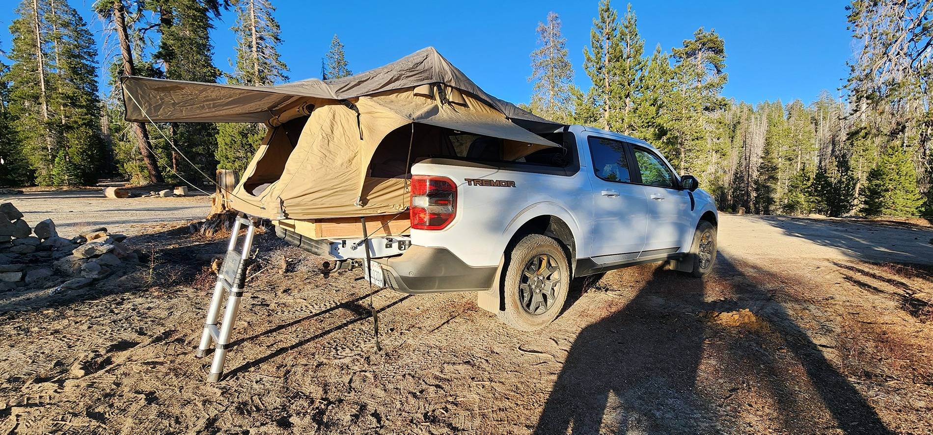 Ford Maverick Roof Top Tent Mounted Under Tonneau Cover 20250726_191215