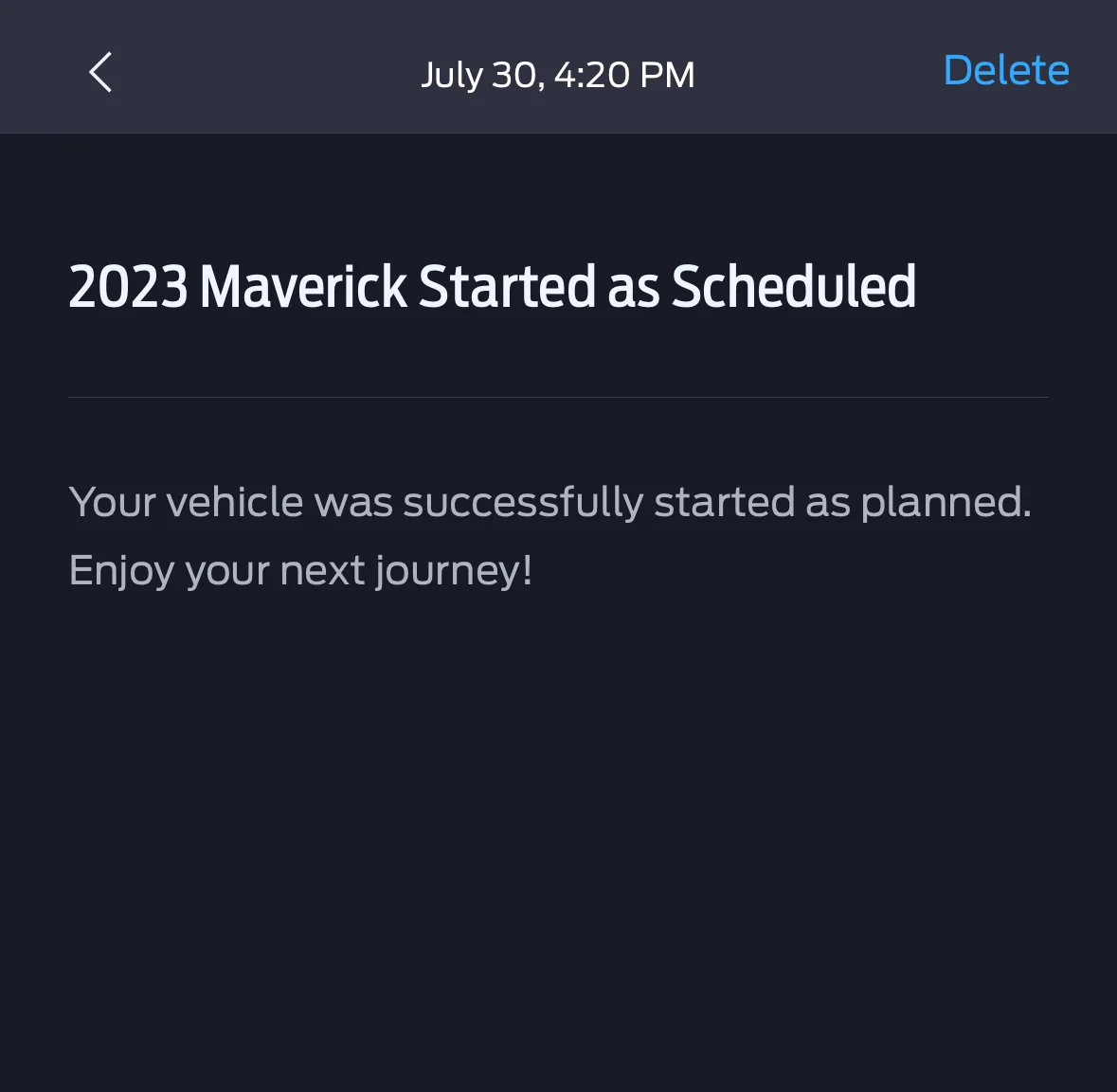 Ford Maverick Anybody else use scheduled starts to pre-cool their mobile oven so it’s drivable when they get off from work? IMG_7608