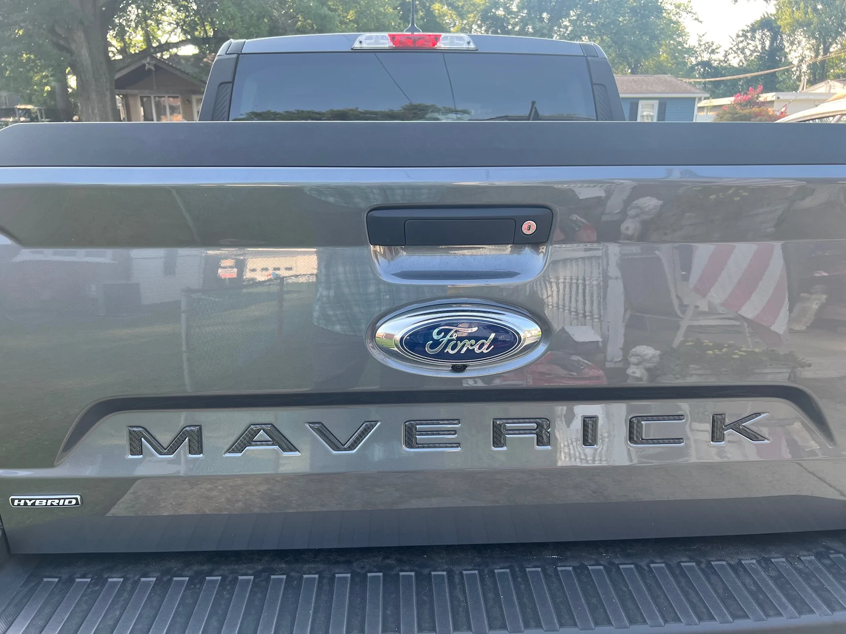 Ford Maverick Tailgate letter changes on Oxford White IMG_2517