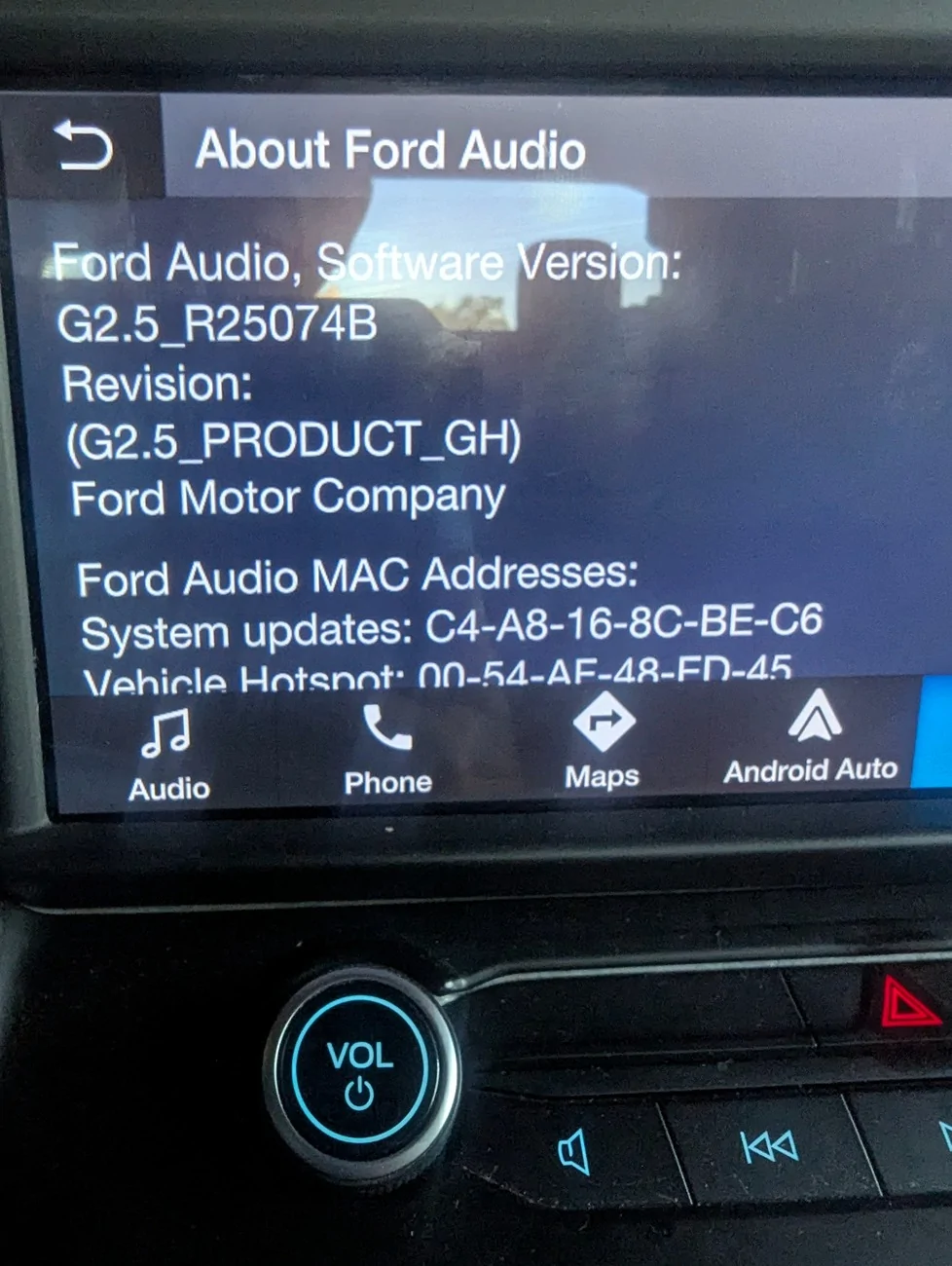 Ford Maverick Any 2025 Software Updates ? PXL_20250731_023417039