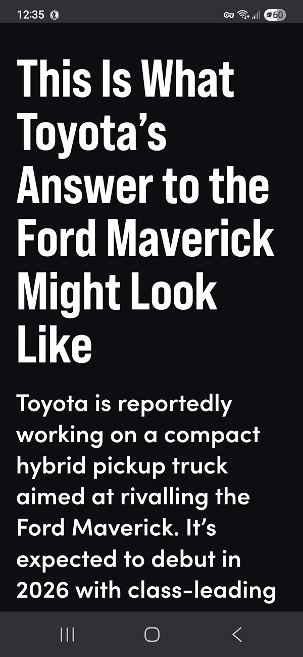 Ford Maverick Next Maverick Competition from Toyota, maybe... Screenshot_20250804_123541_Chrom