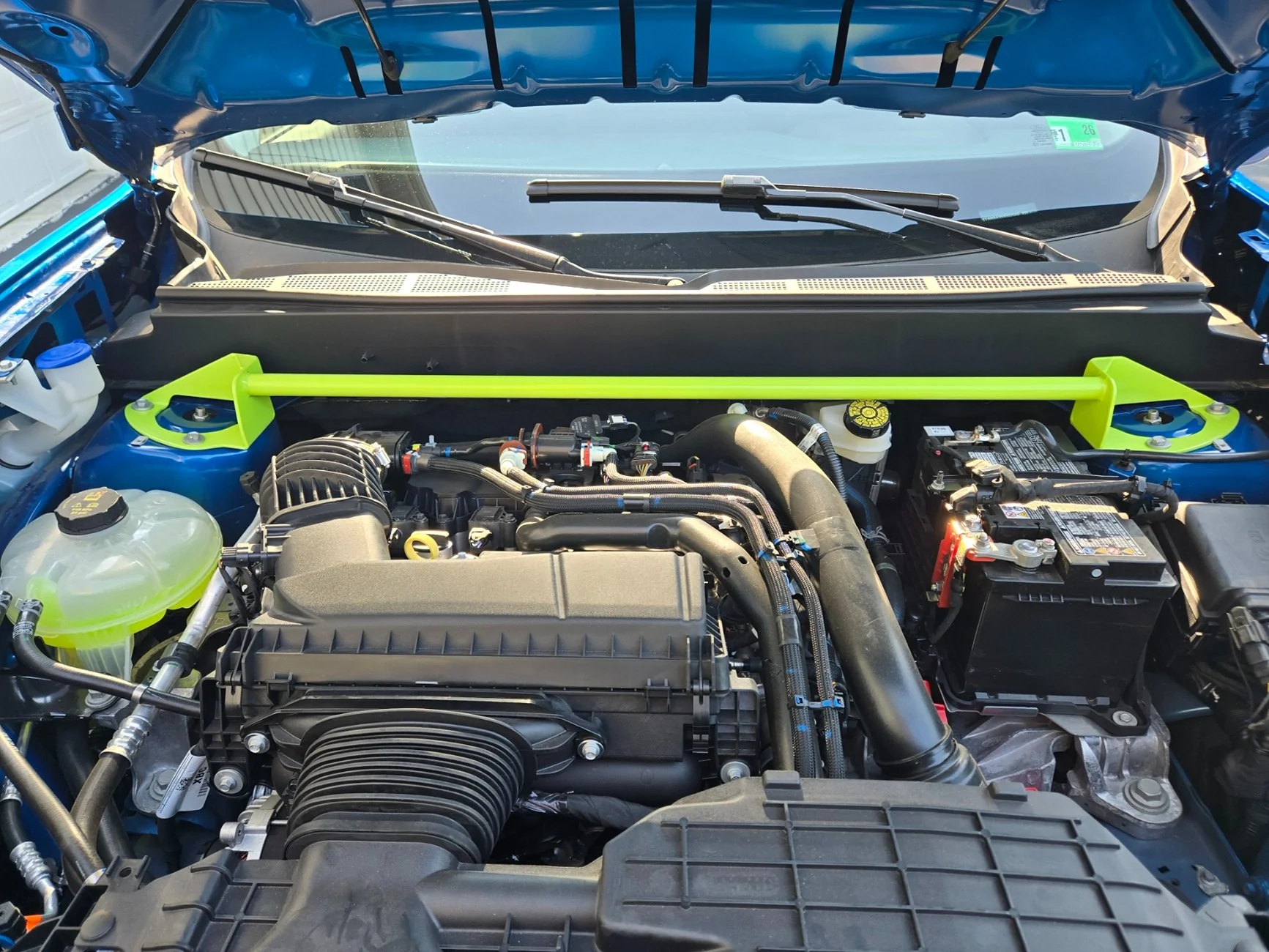 Ford Maverick 2025 Maverick Velocity Blue XL AWD Build front strut tower brac