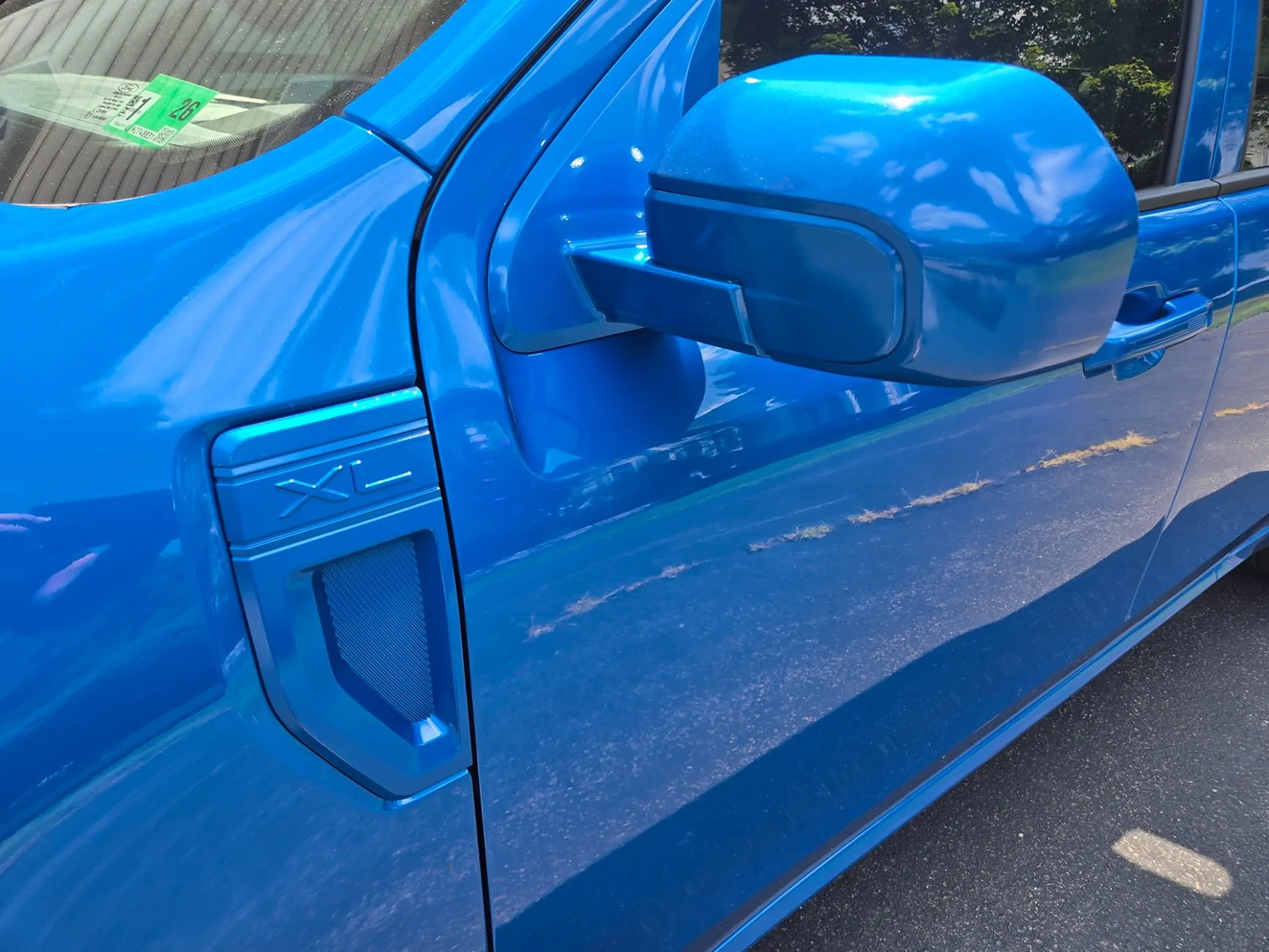 Ford Maverick 2025 Maverick Velocity Blue XL AWD Build painted mirror and front fender ins2