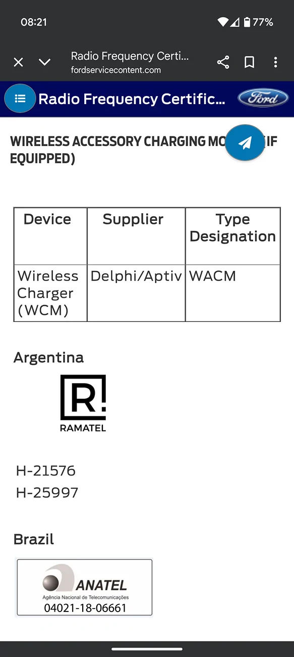 Ford Maverick Phone Charger over heating Problem Screenshot_20250806-082103