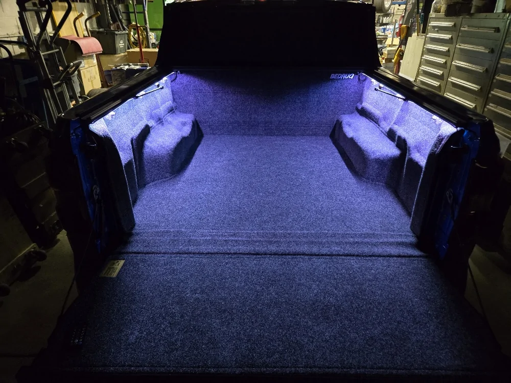 Ford Maverick 2025 Maverick Velocity Blue XL AWD Build bed rug with led lights5