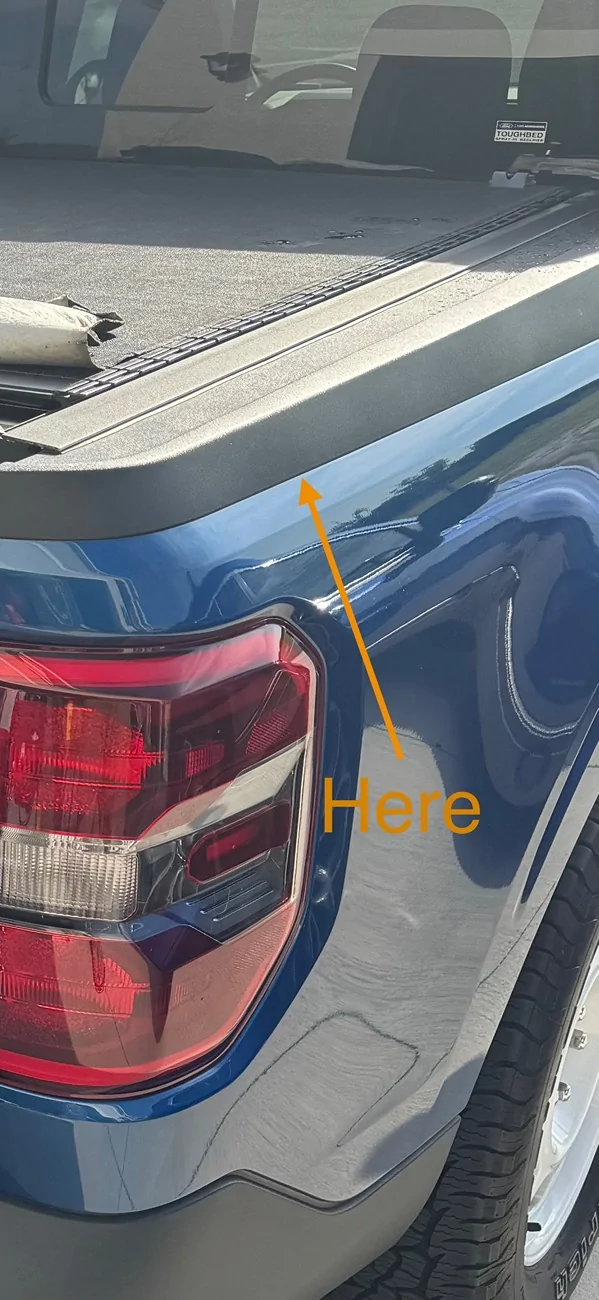 Ford Maverick Paint damage due to tonneau cover IMG_2747