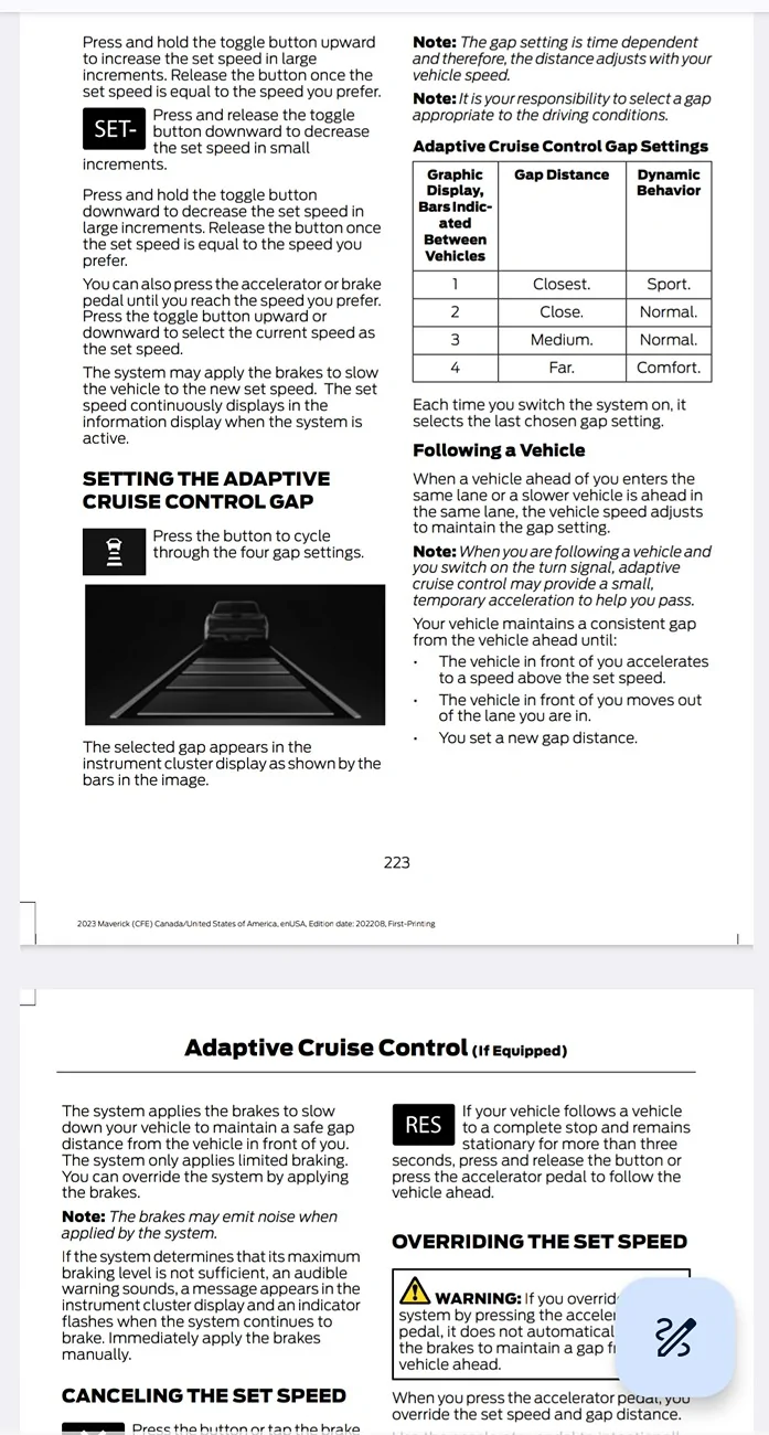 Ford Maverick How to adjust ACC distance from vehicle in front Screenshot_2025-08-10-07-45-48-81_e2d5b3f32b79de1d45acd1fad96fbb0f