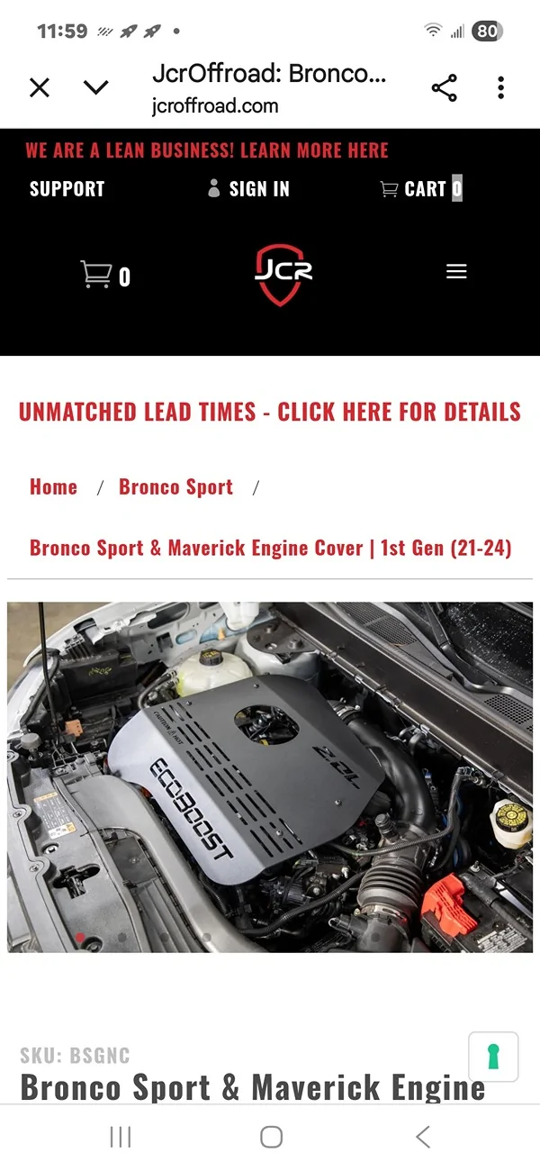 Ford Maverick Struggling with finding engine cover.... Screenshot_20250811_115942_Chrom