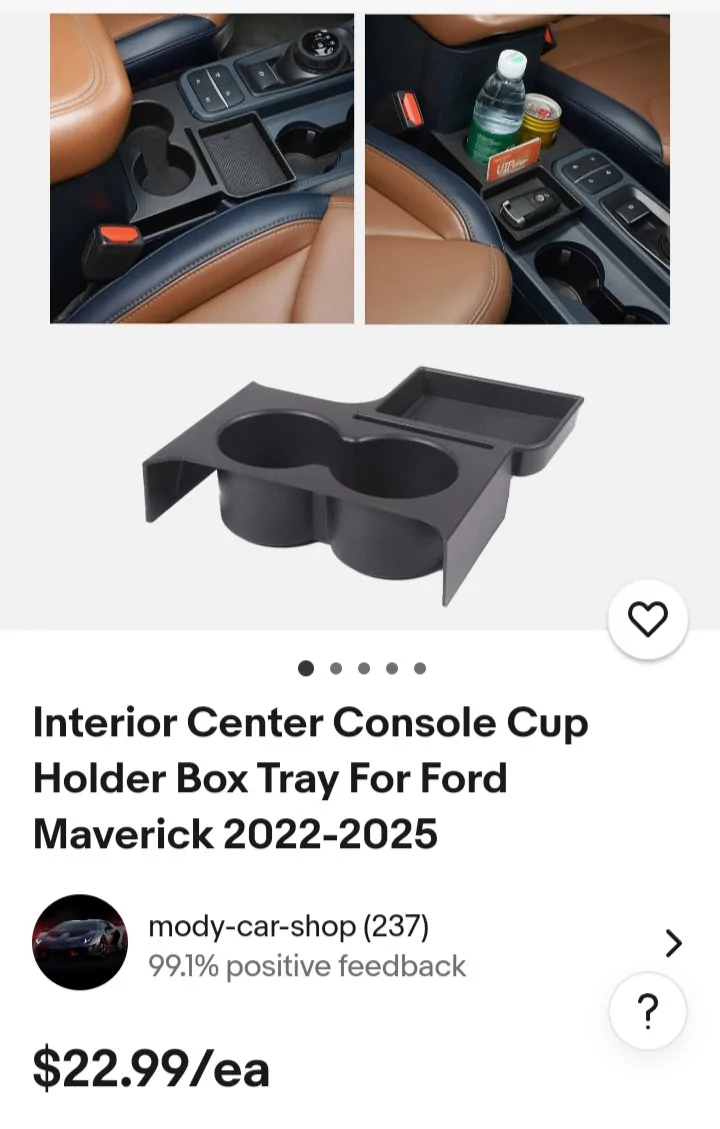Ford Maverick Four Drinks - Two Cupholders 20250813_121945