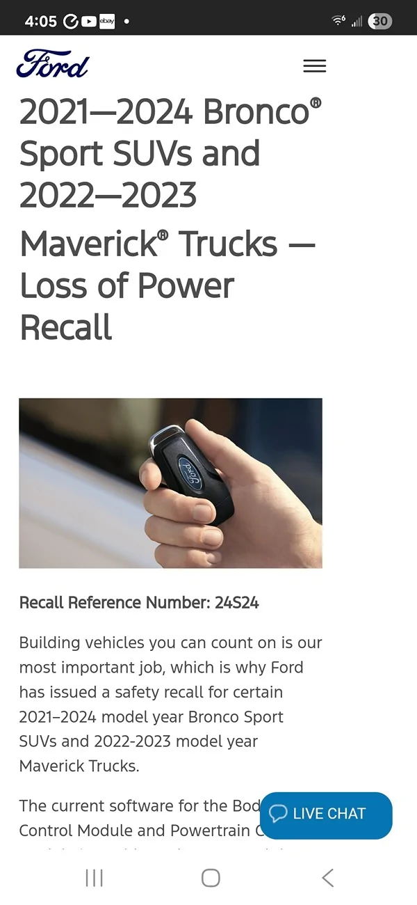 Ford Maverick SSM 53801: 2022-2025 Maverick Hybrid 12V Battery Drain Issue Update Fix Released! Screenshot_20250714_160542_Samsung Internet