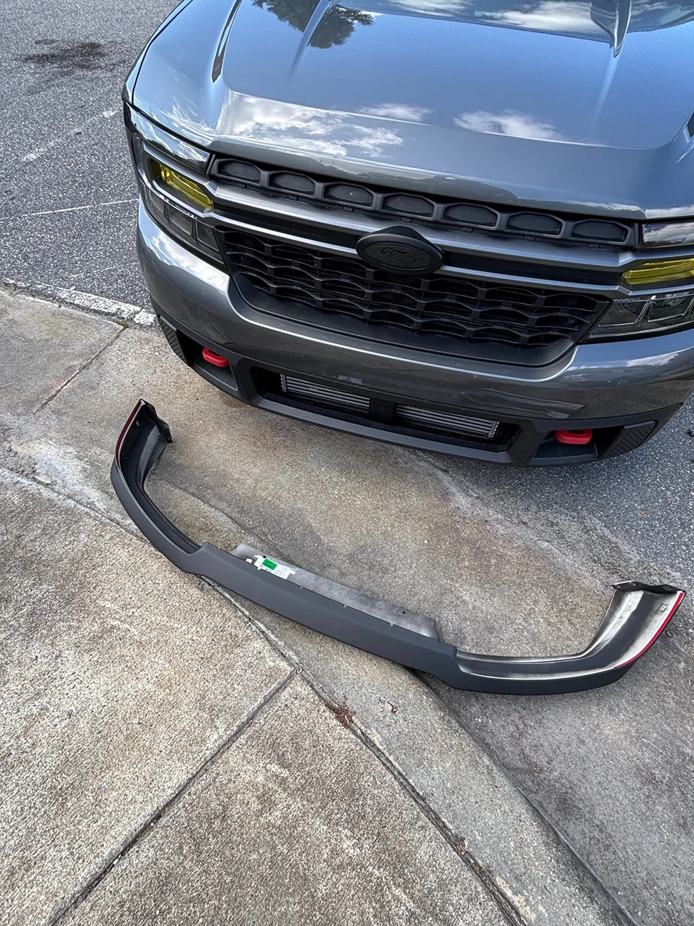 Ford Maverick New front lip installed (Air Design) IMG_2262