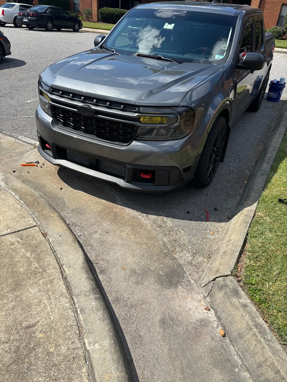 Ford Maverick New front lip installed (Air Design) IMG_2263