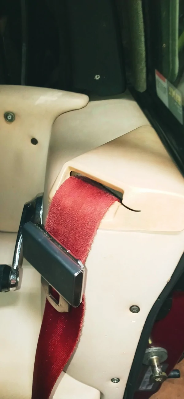 Ford Maverick Seatbelt is sawing through plastic trim surround 20250817_201954