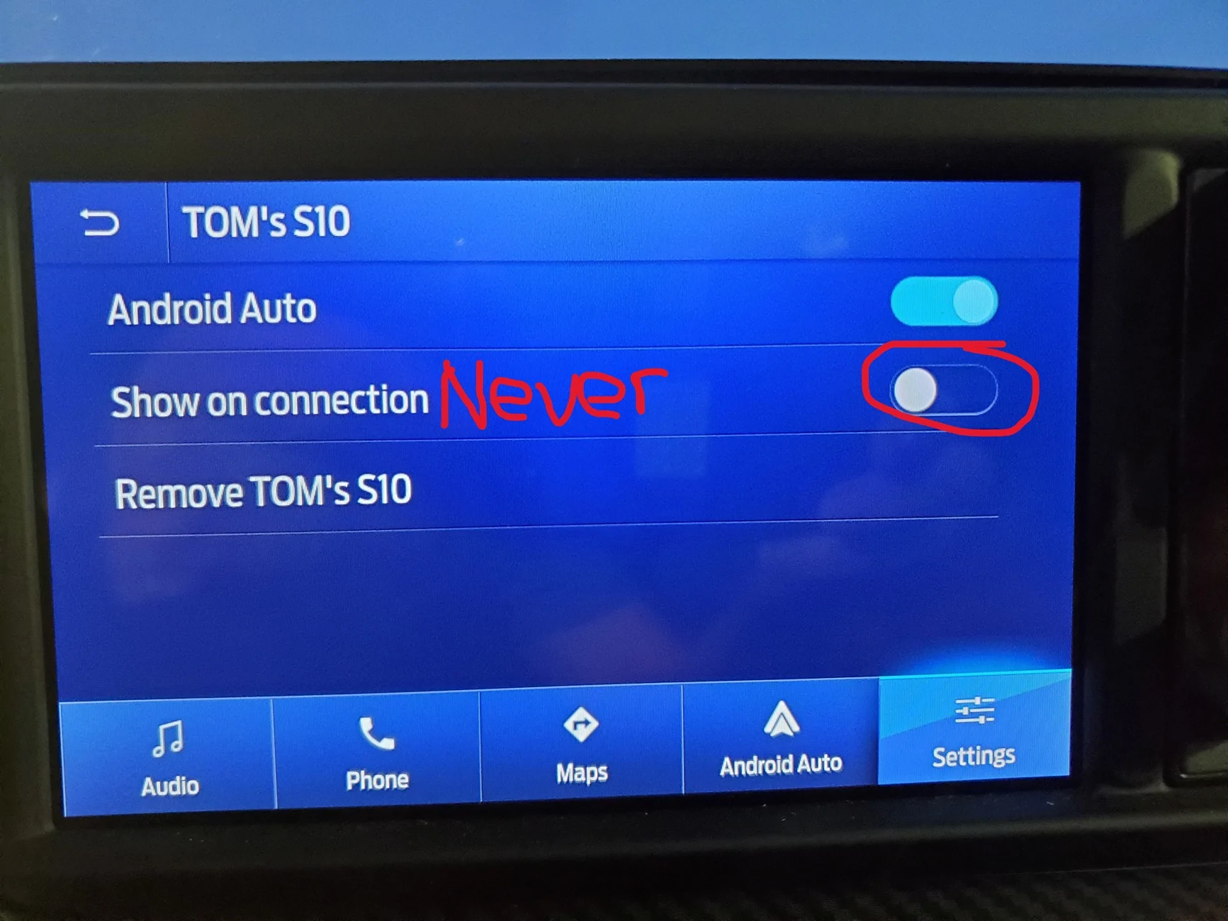 Ford Maverick Stop Android Auto from starting automatically. Pic-6