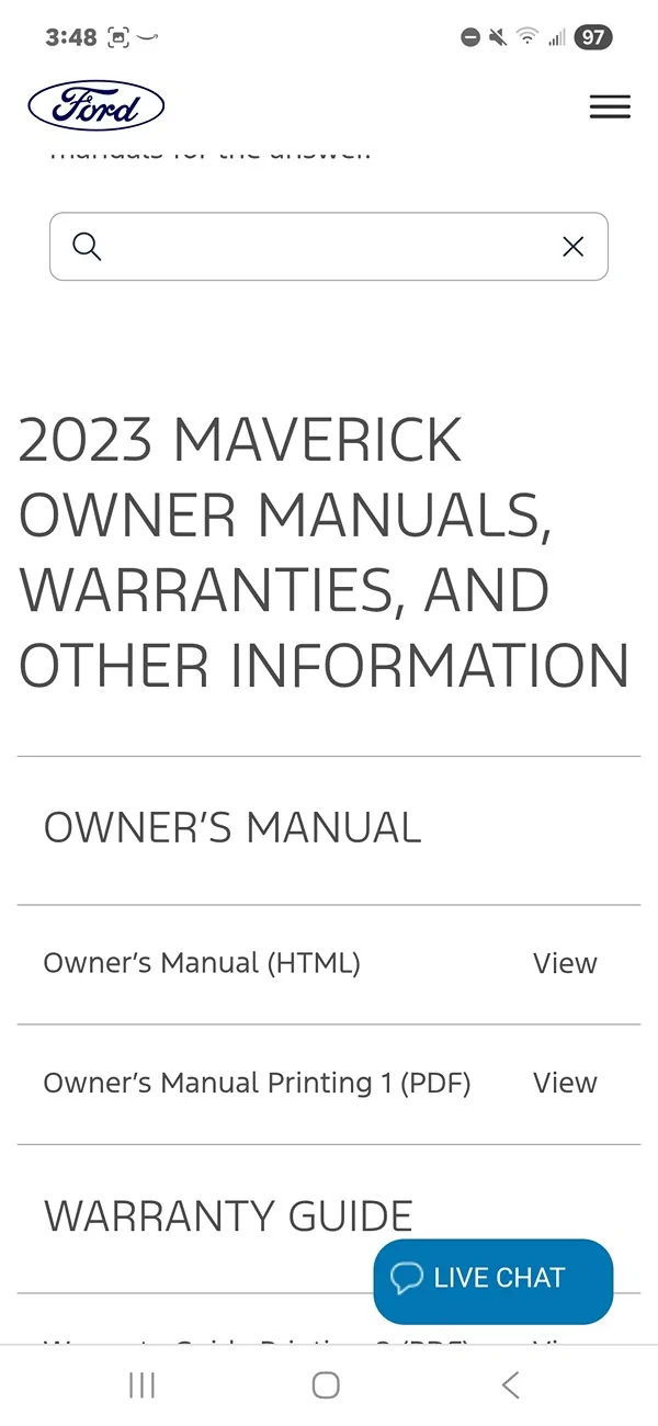 Ford Maverick 2023 Replacement Manual Screenshot_20250818_034836_Chrom