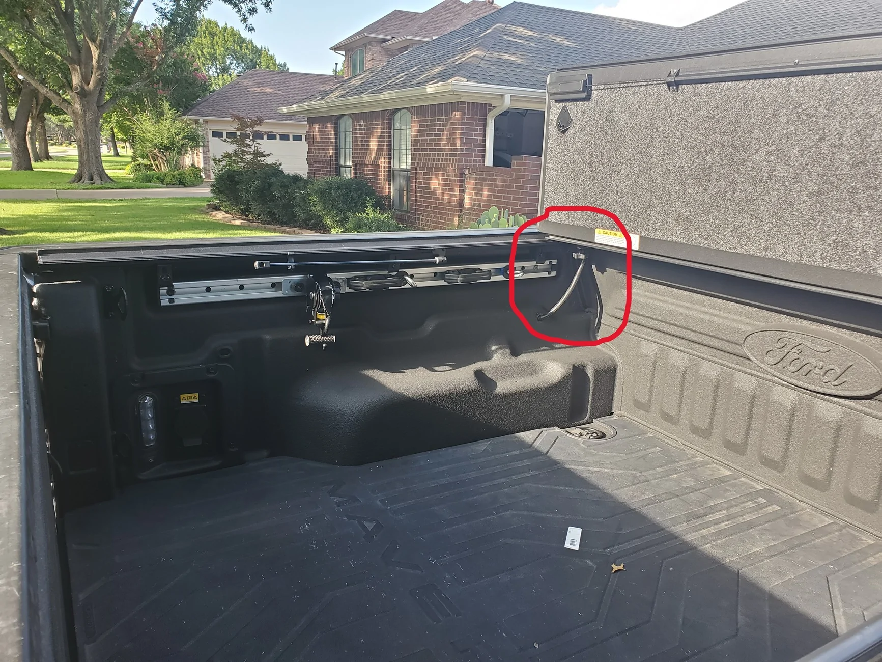 Ford Maverick Rust on / around bed tie downs Left Drain