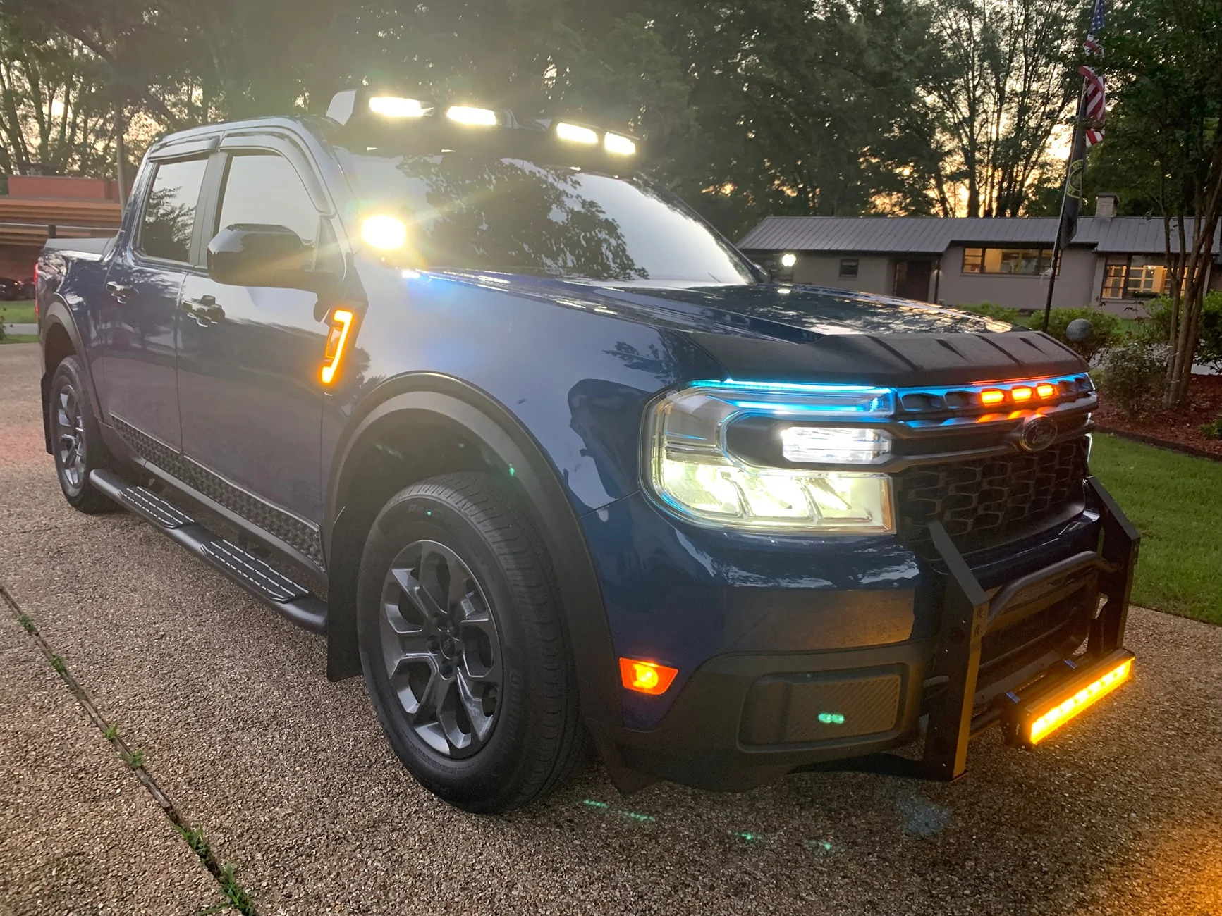 Ford Maverick Realtruck  Ionic 3" Black Nerf Bars IMG_2290