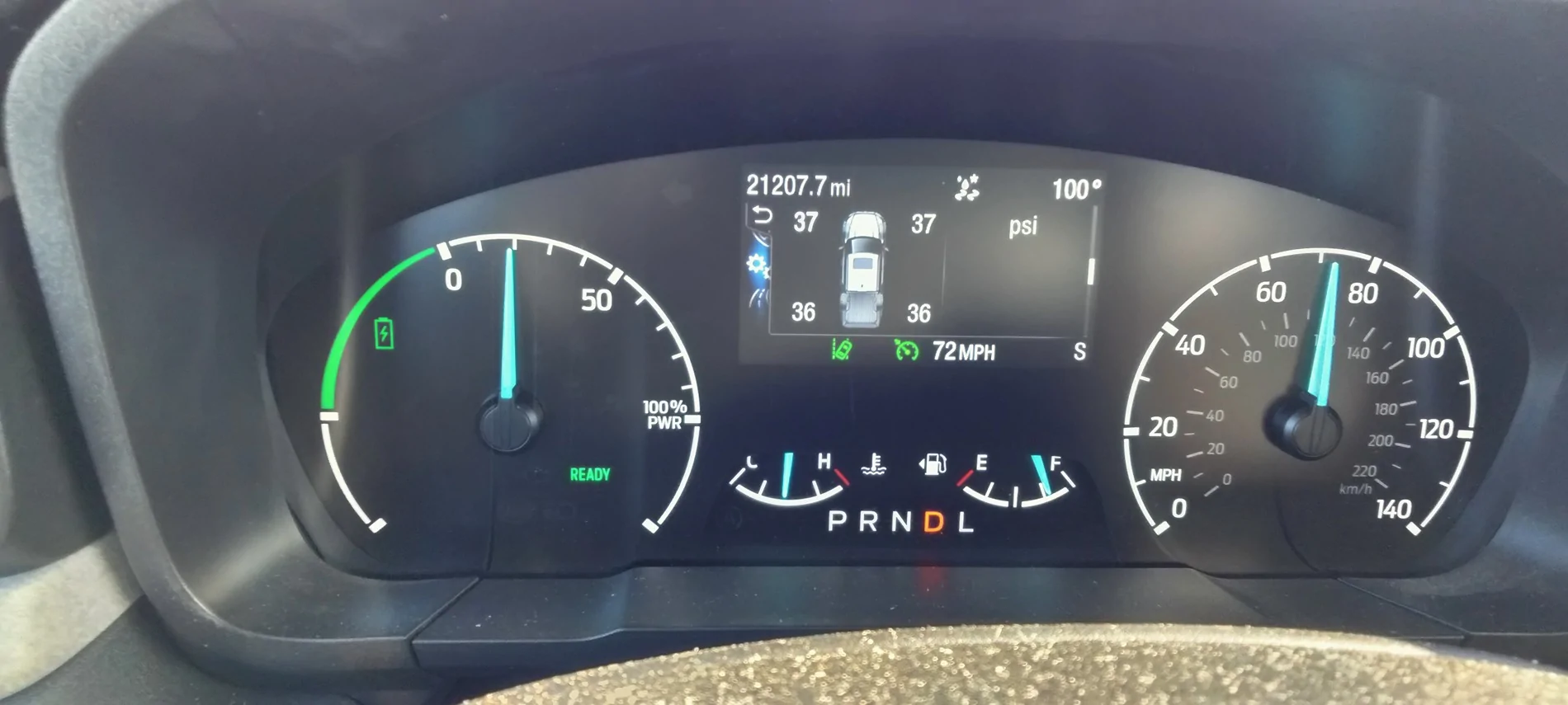 Ford Maverick Tire pressure when hot. IMG20250816172121