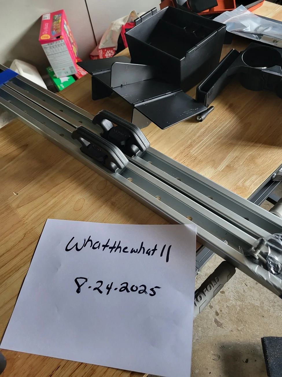 Ford Maverick Various items: Folding bed cover, elevate t-slot rails, Rhino rack bars 20250824_160022
