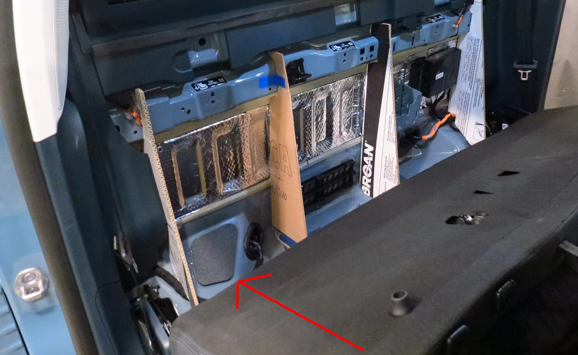 Ford Maverick Removed rear seat and now stuck with a vent that opens when driving foam