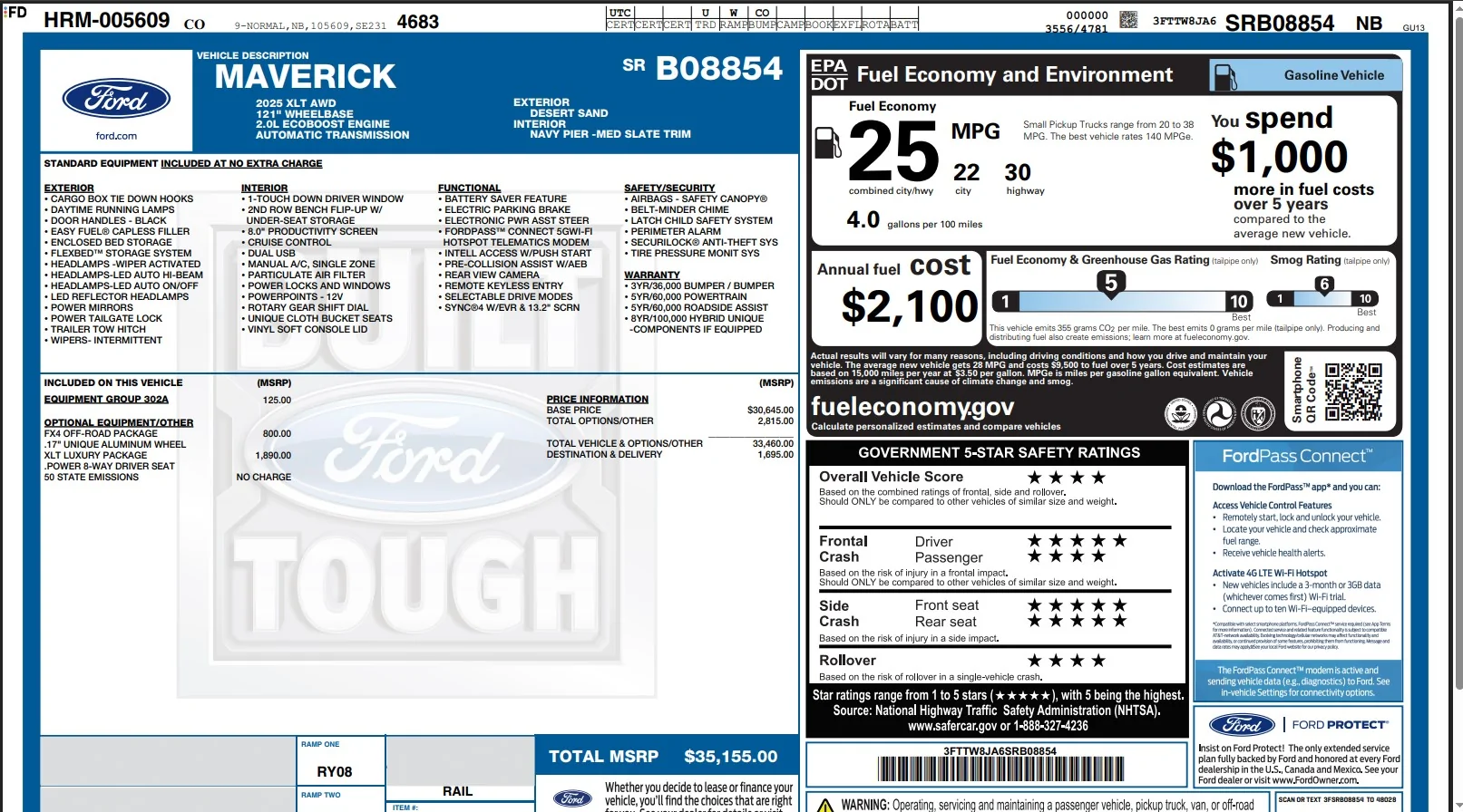 Ford Maverick 2025 Maverick XLT in Sand Tan available ($1000.00 off MSRP) Screenshot 2025-08-25 104950