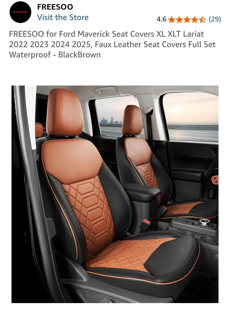 Ford Maverick Leather seat covers $50 Screenshot_20250825_133100_Amazon Shopping