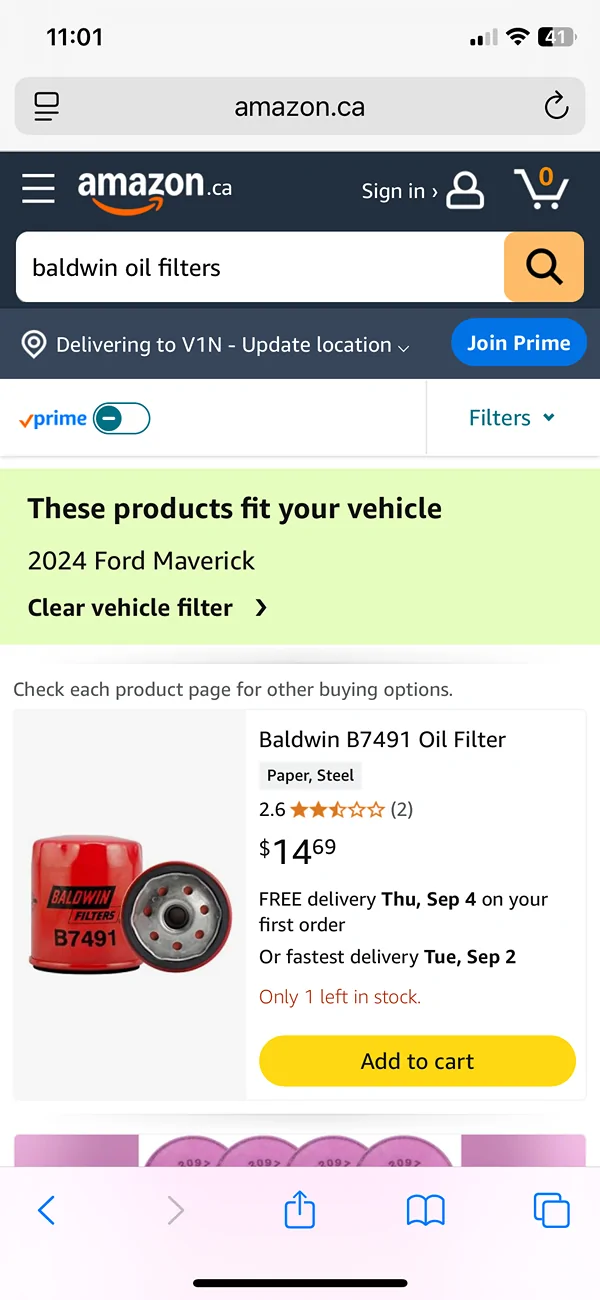 Ford Maverick Proof of oil change! IMG_0873