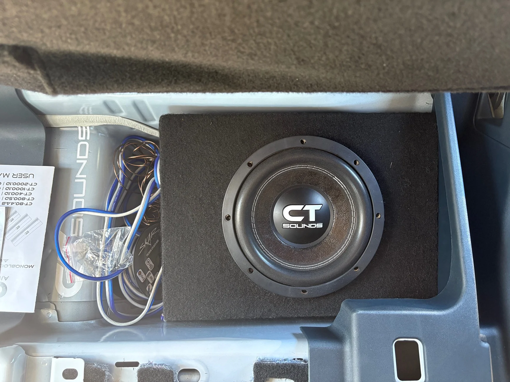 Ford Maverick 8 inch CT Sounds Subwoofer Install + Speaker Installs IMG_5313