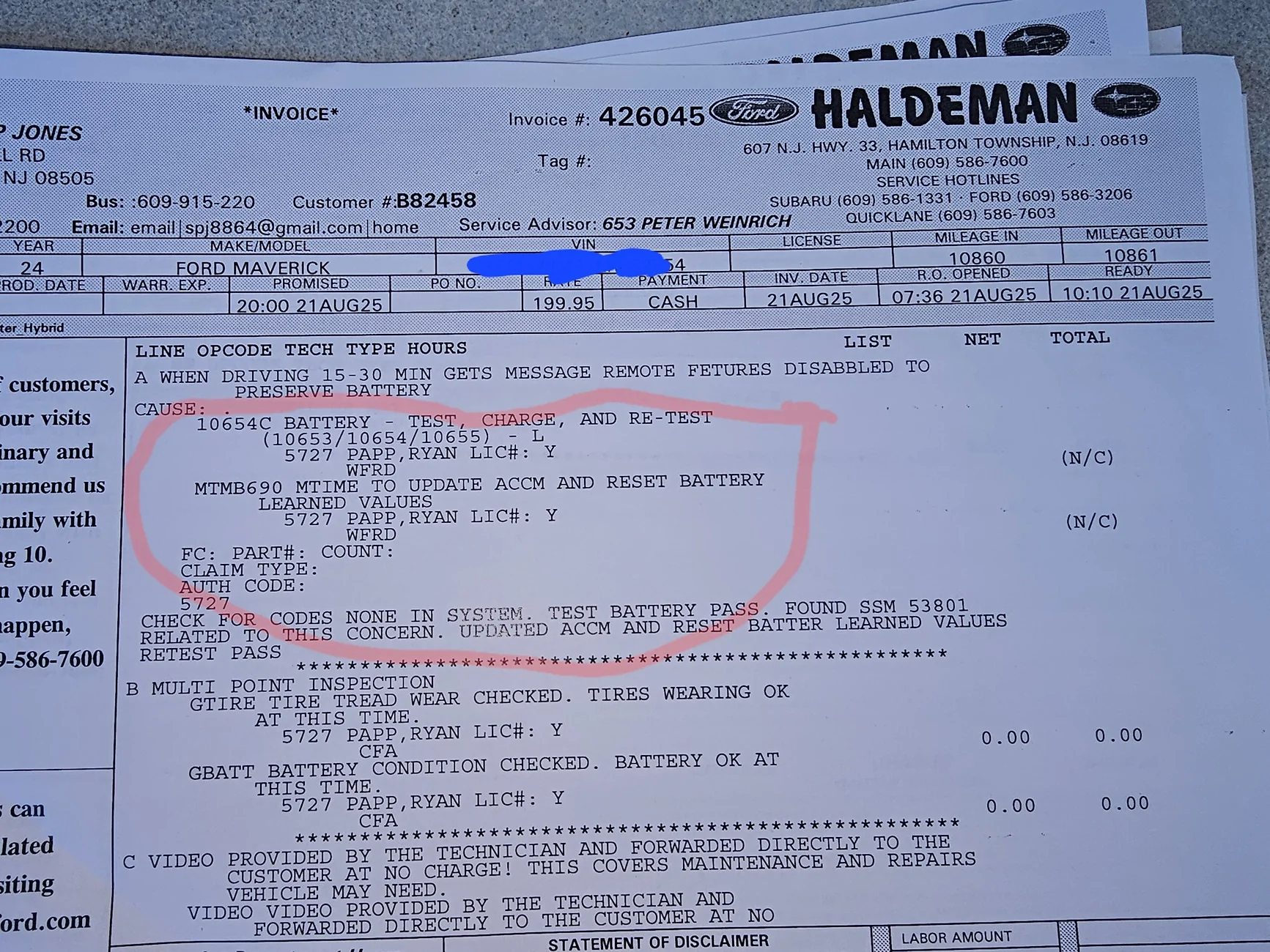 Ford Maverick Vehicle is Battery Safe Mode 1000021103