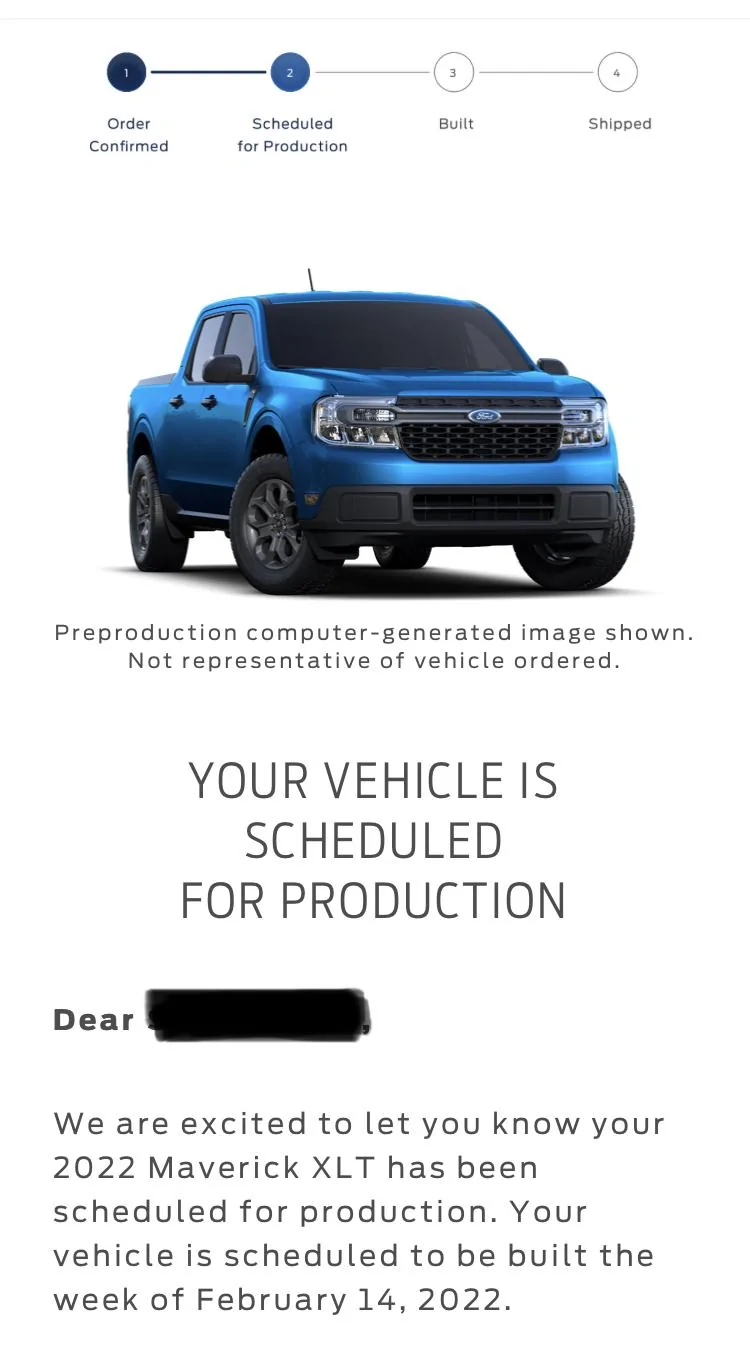 Ford Maverick 📣 12/9 Scheduling Email Received Group [Emails Arriving!!!] A09CECF8-6599-4AEE-A36B-5A629D487873